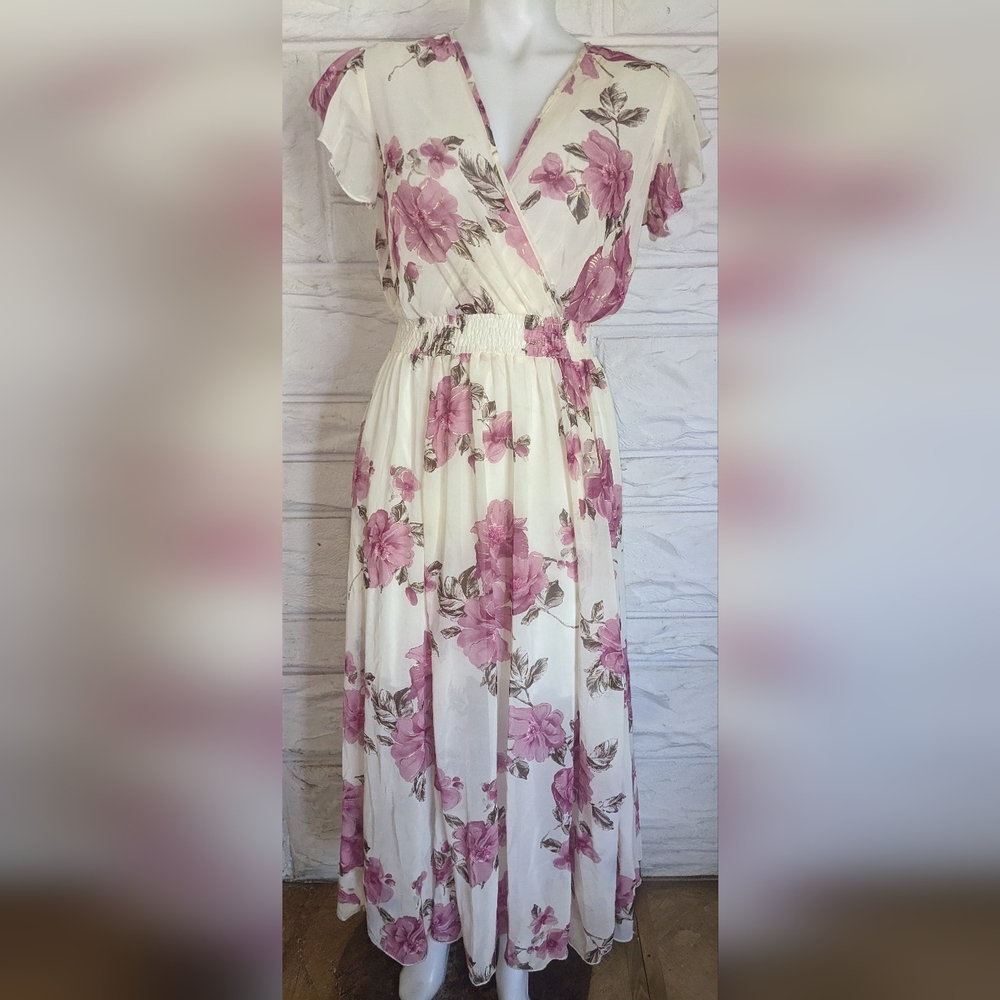 Floral V-Neck Maxi Dress by Alexa B.